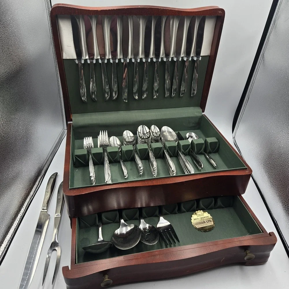 Vtg Oneida Flatware Set Community Twin Star MCM 12 Settings + Rare Serving 88pc!
